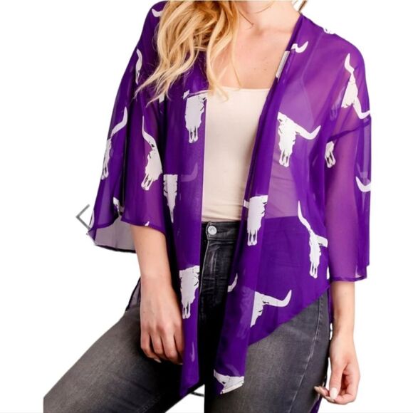 Purple Bullhead Kimono - Picture 1 of 12
